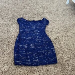 Y2K Sparkly Blue Brat Star Dress